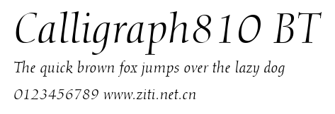 Calligraph810 BT.ttf字體轉換器圖片