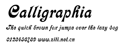 Calligraphia.ttf字體轉換器圖片