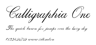 Calligraphia One.ttf字體轉換器圖片