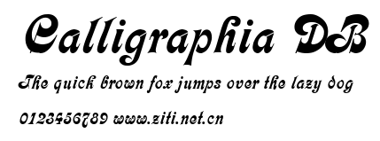 Calligraphia DB.ttf字體轉換器圖片