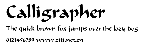 Calligrapher.ttf字體轉換器圖片