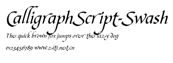 CalligraphScript-Swash.ttf字體轉換器圖片
