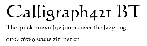 Calligraph421 BT.ttf字體轉換器圖片