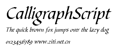 CalligraphScript.ttf字體轉換器圖片