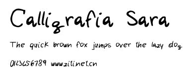 Calligrafia Sara.ttf字體轉換器圖片