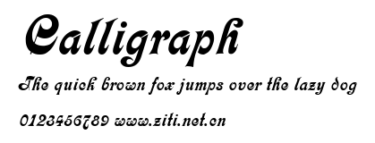 Calligraph.ttf字體轉換器圖片