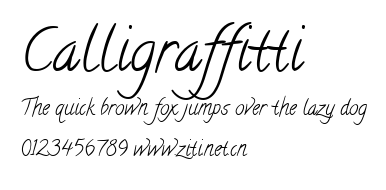 Calligraffitti.ttf字體轉換器圖片