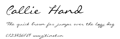 Callie Hand.ttf字體轉換器圖片