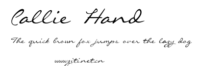Callie Hand.ttf字體轉換器圖片