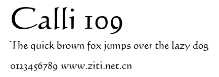 Calli 109.ttf字體轉換器圖片