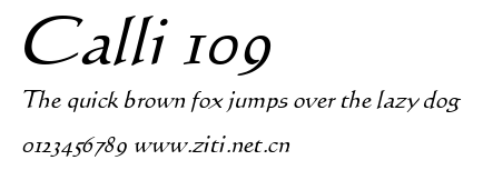 Calli 109.ttf字體轉換器圖片
