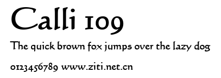 Calli 109.ttf字體轉換器圖片