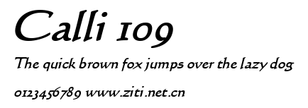Calli 109.ttf字體轉換器圖片