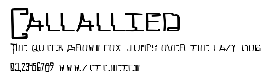 Callallied.ttf字體轉換器圖片