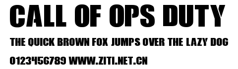 Call Of Ops Duty.otf字體轉換器圖片
