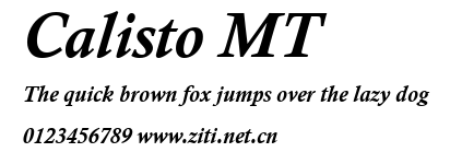 Calisto MT.ttf字體轉換器圖片
