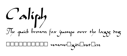 Caliph.ttf字體轉換器圖片