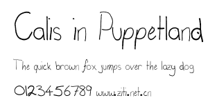 Calis in Puppetland.ttf字體轉換器圖片