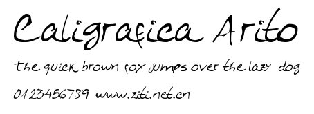 Caligrafica Arito.ttf字體轉換器圖片