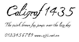 Caligraf 1435.ttf字體轉換器圖片