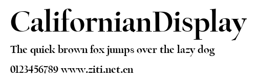 CalifornianDisplay.ttf字體轉換器圖片