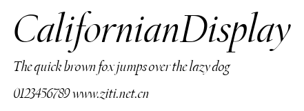 CalifornianDisplay.ttf字體轉換器圖片