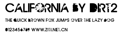 California by Dirt2.ttf字體轉換器圖片