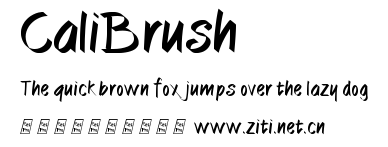 CaliBrush.otf字體轉換器圖片