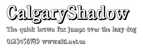 CalgaryShadow.ttf字體轉換器圖片