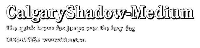 CalgaryShadow-Medium.ttf字體轉換器圖片