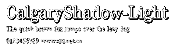 CalgaryShadow-Light.ttf字體轉換器圖片