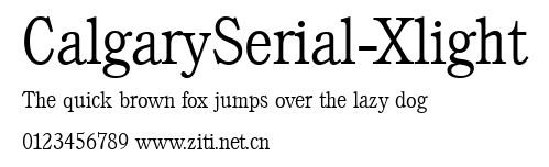 CalgarySerial-Xlight.ttf字體轉換器圖片