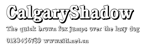 CalgaryShadow.ttf字體轉換器圖片
