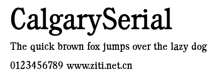 CalgarySerial.ttf字體轉換器圖片