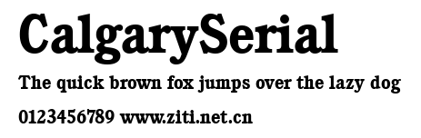 CalgarySerial.ttf字體轉換器圖片