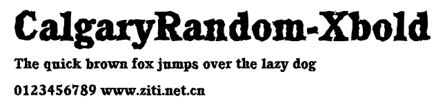 CalgaryRandom-Xbold.ttf字體轉換器圖片