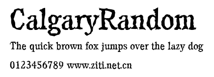 CalgaryRandom.ttf字體轉換器圖片