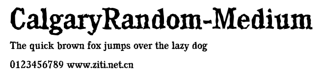 CalgaryRandom-Medium.ttf字體轉換器圖片