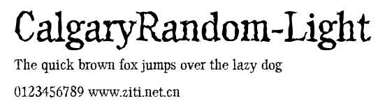 CalgaryRandom-Light.ttf字體轉換器圖片