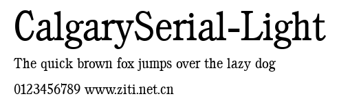 CalgarySerial-Light.ttf字體轉換器圖片