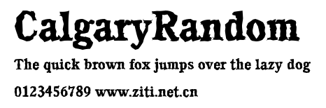 CalgaryRandom.ttf字體轉換器圖片