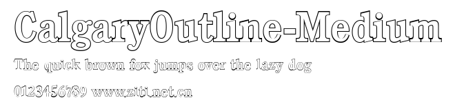CalgaryOutline-Medium.ttf字體轉換器圖片