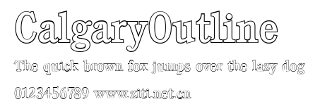 CalgaryOutline.ttf字體轉換器圖片