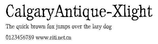 CalgaryAntique-Xlight.ttf字體轉換器圖片