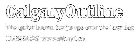 CalgaryOutline.ttf字體轉換器圖片