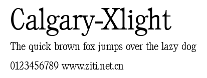 Calgary-Xlight.ttf字體轉換器圖片