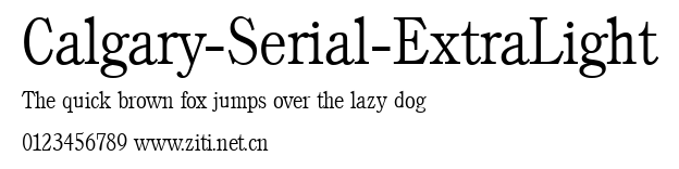 Calgary-Serial-ExtraLight.ttf字體轉換器圖片