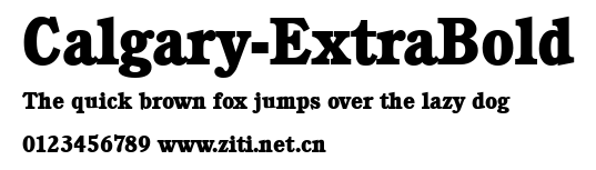 Calgary-ExtraBold.ttf字體轉換器圖片