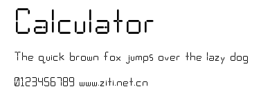 Calculator.ttf字體轉換器圖片