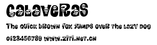 Calaveras.ttf字體轉換器圖片